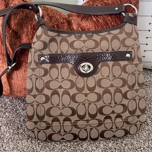 Coach Crossbody Brown Signature Canvas Coach
